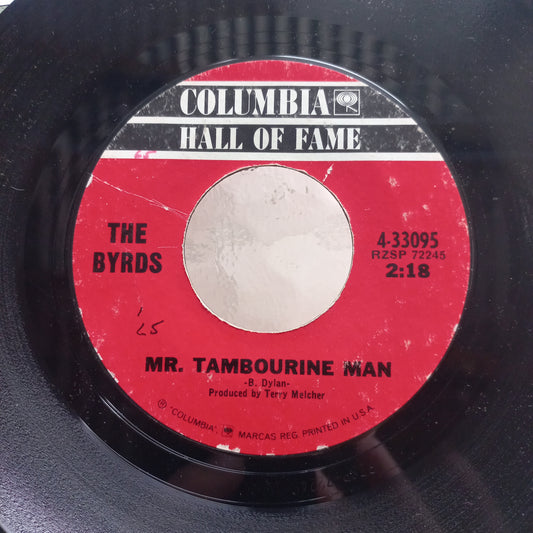 The Byrds Mr. Tambourine Man Simple 7" 2da. Mano Usado Muy Bien + VG+