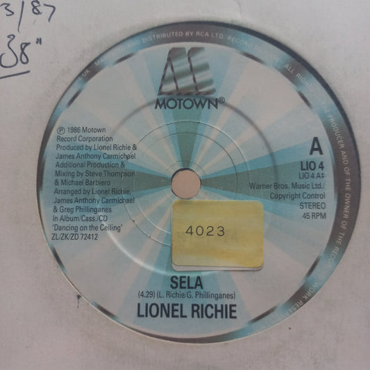 Lionel Richie Sela Simple 7" 2da. Mano Usado Muy Bien + VG+