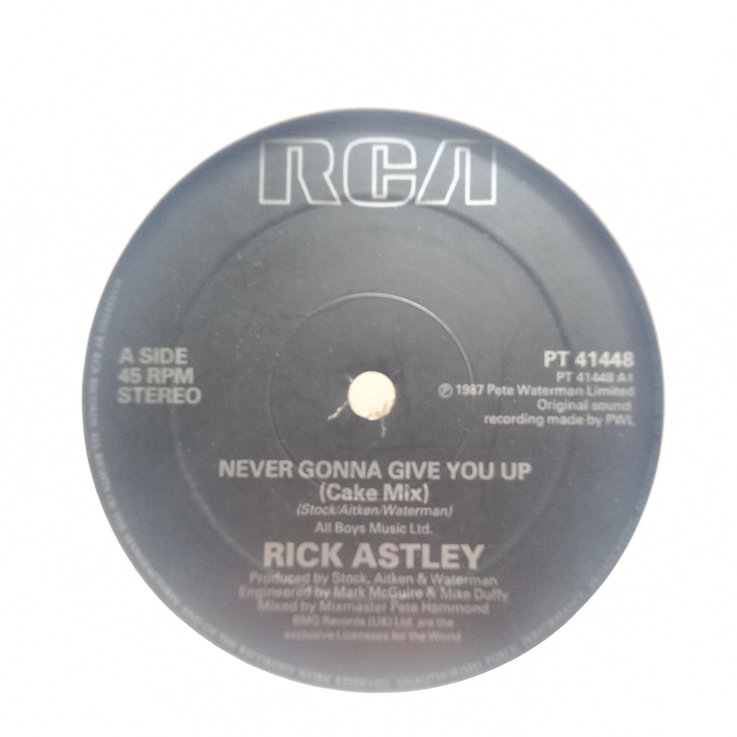 Rick Astley Never Gonna Give you Up Maxi De Epoca VG+