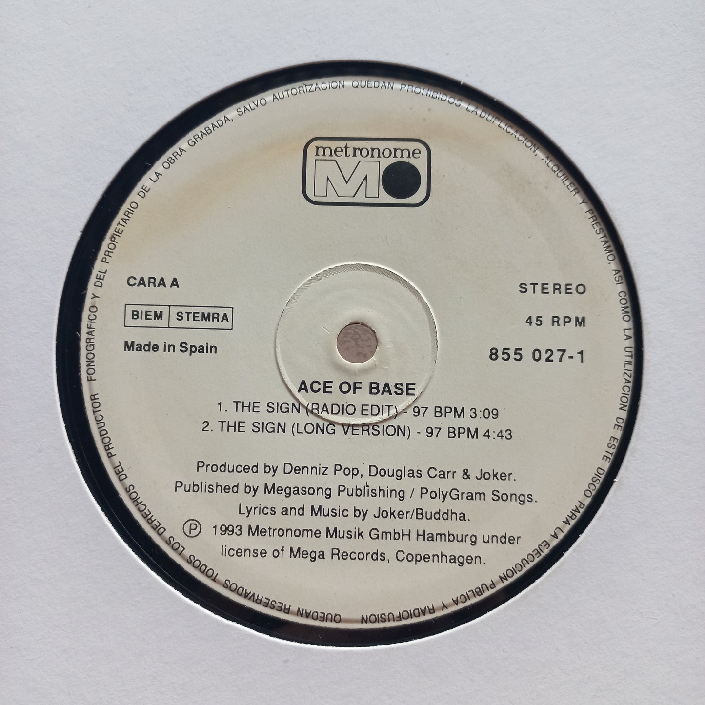Ace of Base The Sign Maxi De Epoca VG+