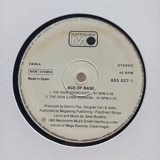 Ace of Base The Sign Maxi De Epoca VG+