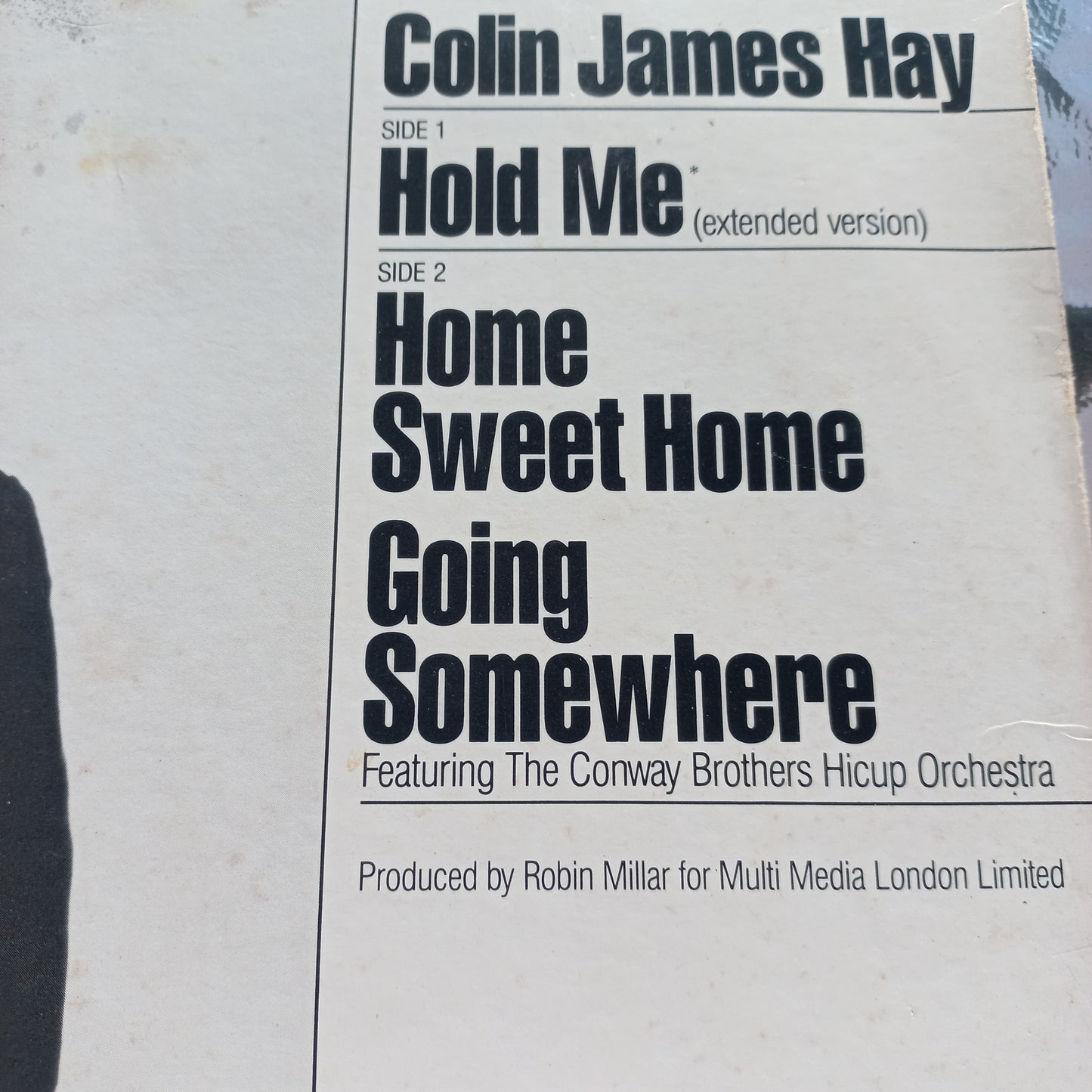 Colin James Hay Hold Me  Maxi De Epoca VG+