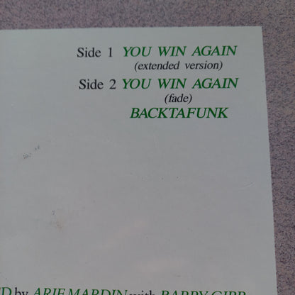 Bee Gees You Win Again Remixes Maxi De Epoca VG+