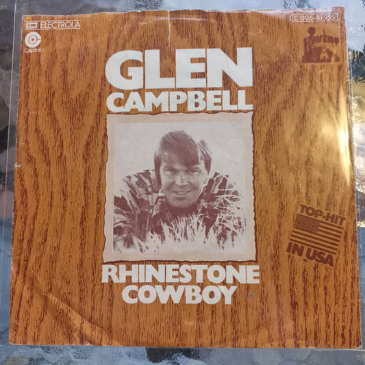Glen Campbell Rhinestone Cowboy Simple 7" 2da. Mano VG +