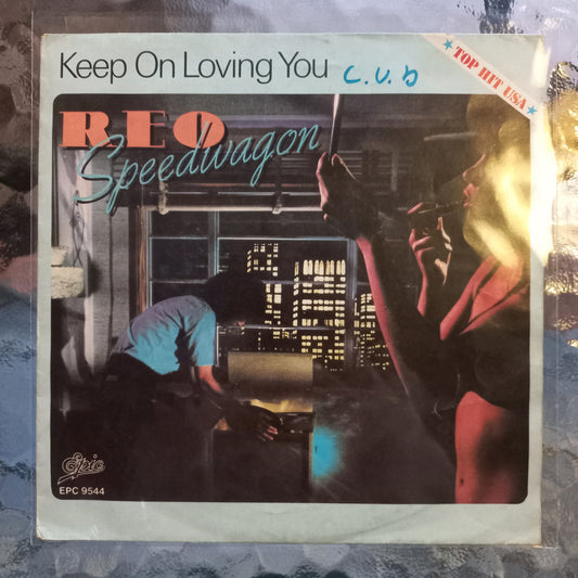 Reo Speedwagon Keep On Loving You Simple 7" 2da. Mano Usado Muy Bien + VG+