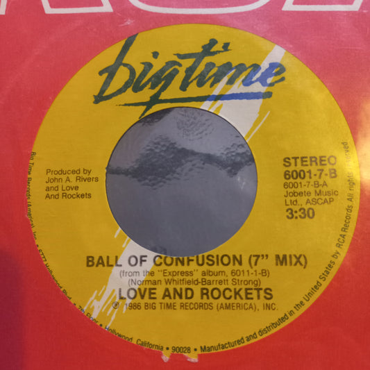 Love and Rockets Ball of Confussion Simple 7" 2da. Mano Usado Muy Bien + VG+