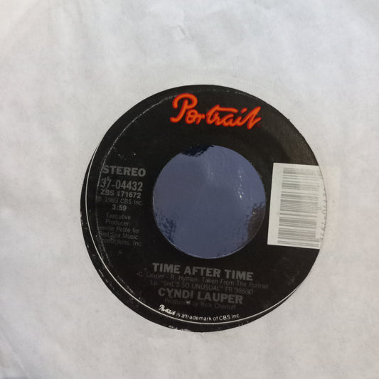 Cindy Lauper Time After Time Simple 7" 2da. Mano Usado Muy Bien + VG+