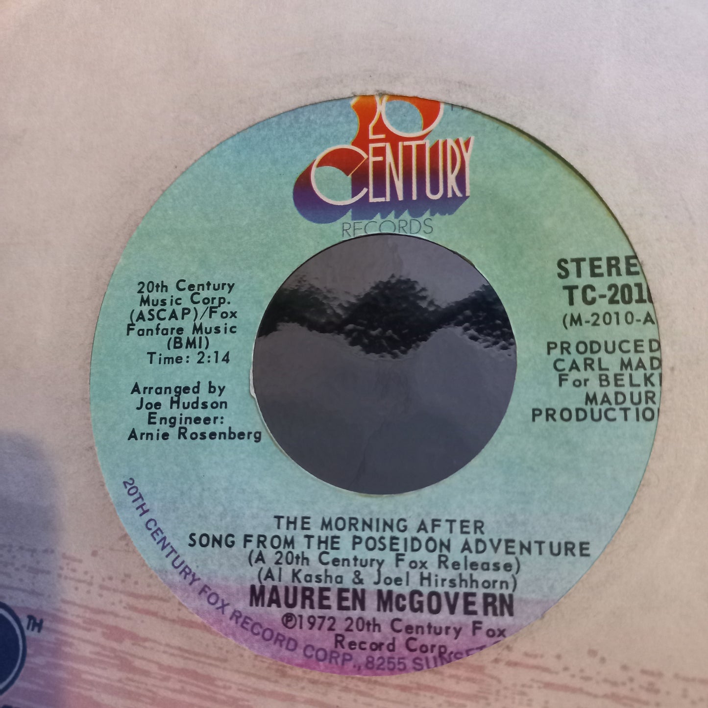 Maureen Mc Govern The Morning After Simple 7" 2da. Mano Usado Muy Bien + VG+