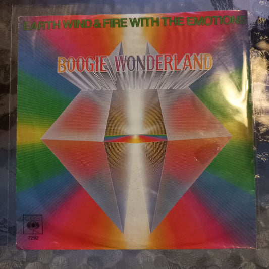 Earth Wind and Fire Boogie Wonderland Simple 7" 2da. Mano VG+