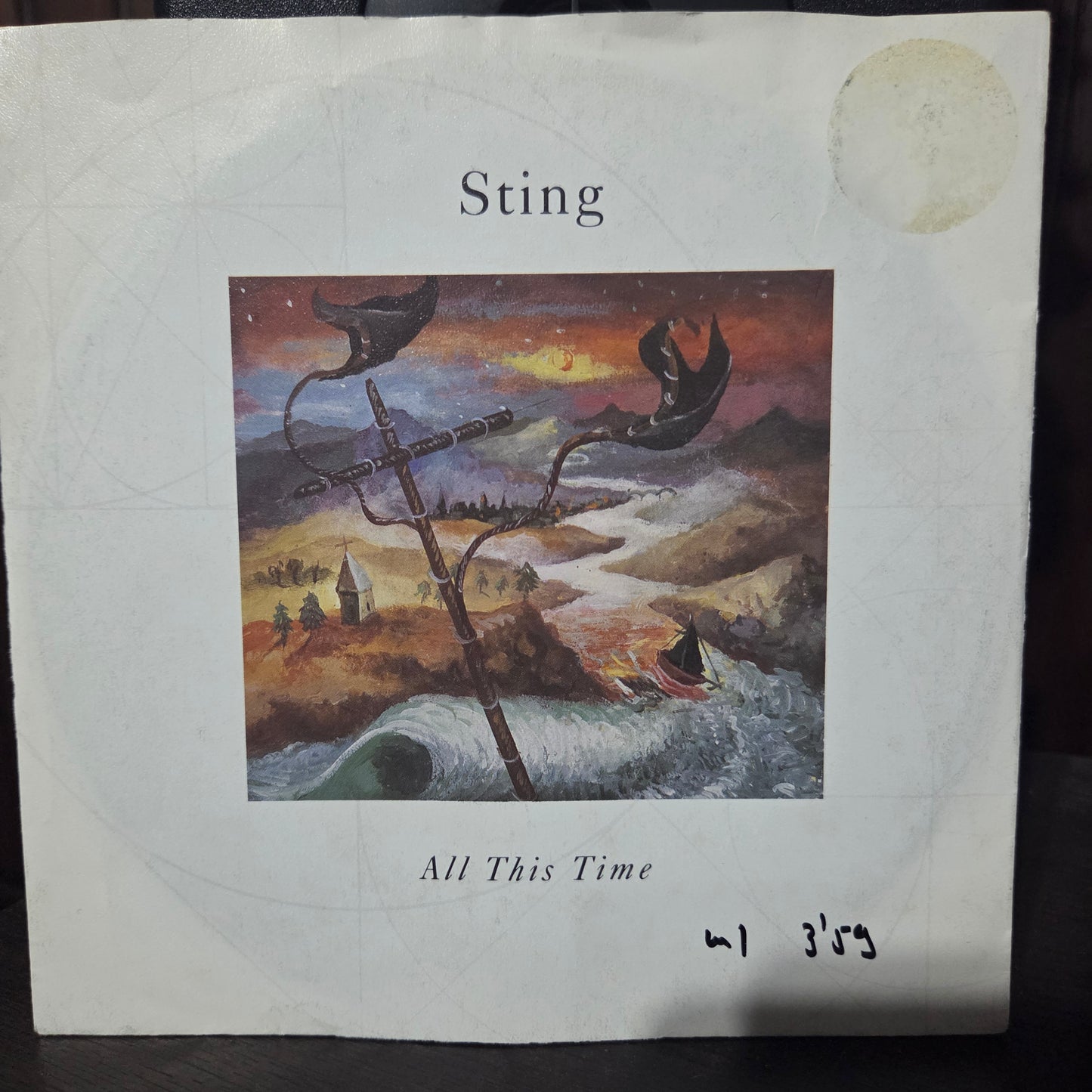 Sting All this time Simple 7" 2da. Mano VG+