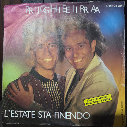 Righeira L Estate Sta Finendo Simple 7" 2da. Mano VG+