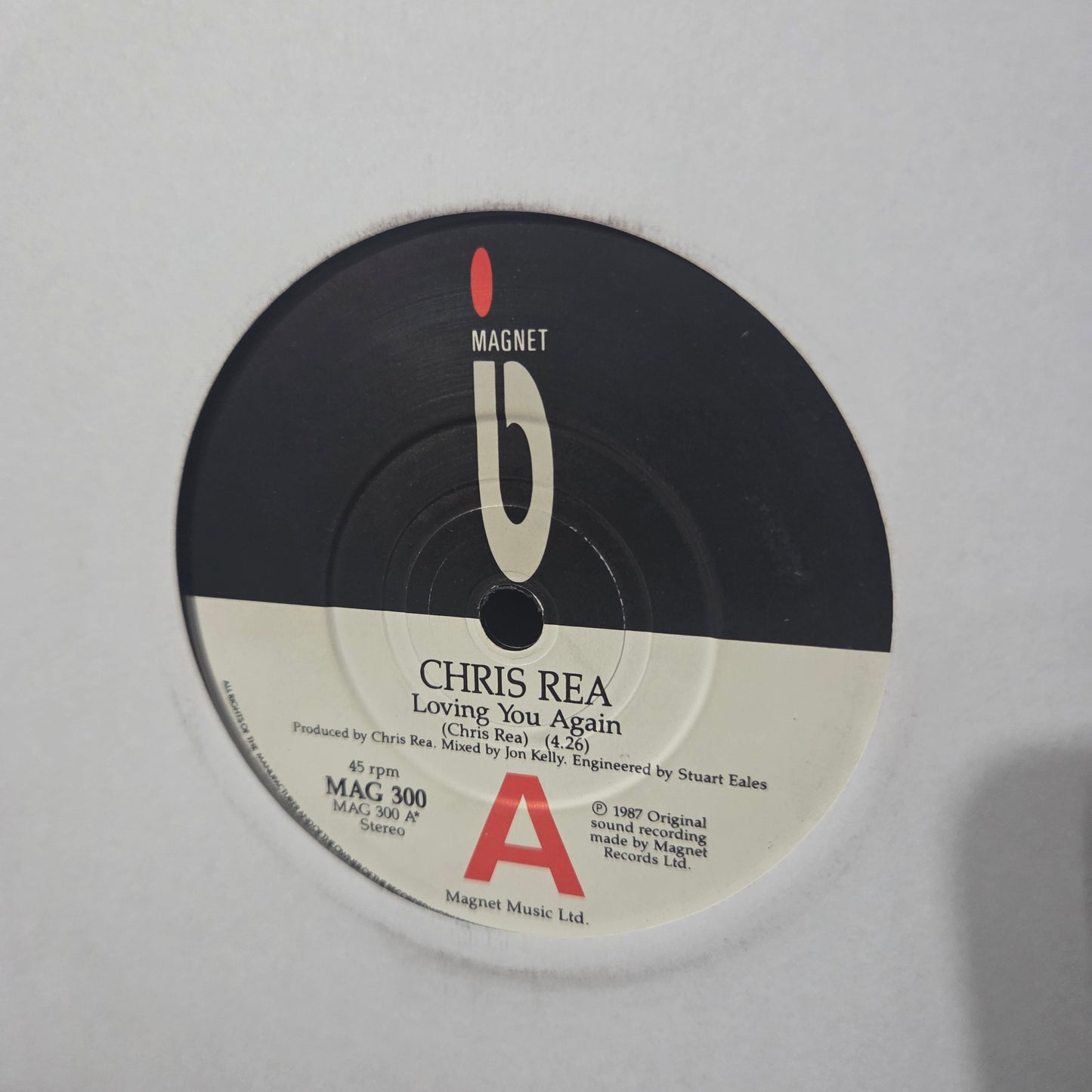 Chris Rea Loving You Again Simple 7" 2da. Mano VG+