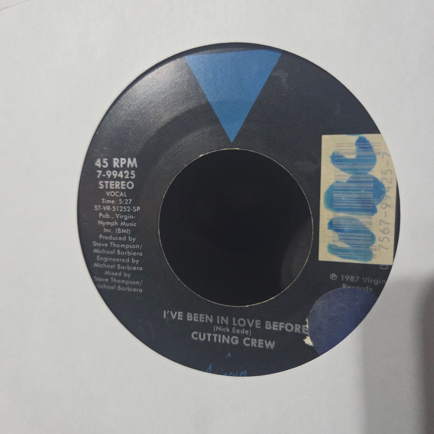 Cutting Crew Ive Been In Love Before Simple 7" 2da. Mano VG+