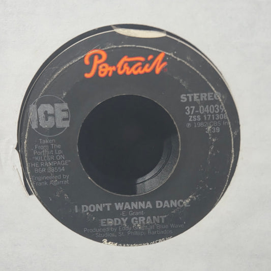 Eddy Grant I Dont Wanna Dance Simple 7" 2da. Mano VG+