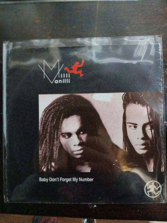 Milli Vanilli Baby Dont Forget My Number Simple 7" 2da. Mano VG+