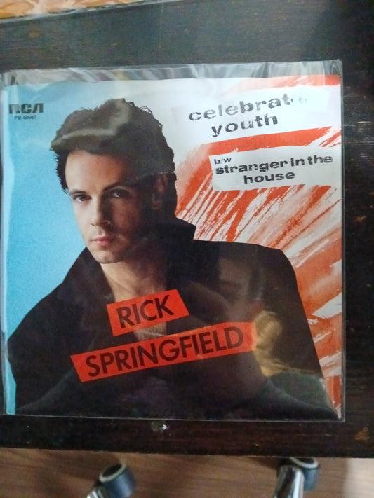Rick Springfield Celebrate Youth Simple 7" 2da. Mano VG+