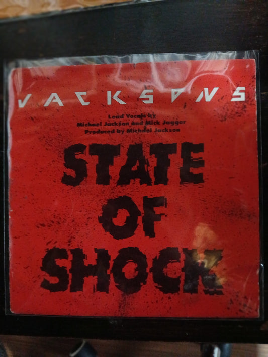 Jacksons Five State of Shock Simple 7" 2da. Mano VG+