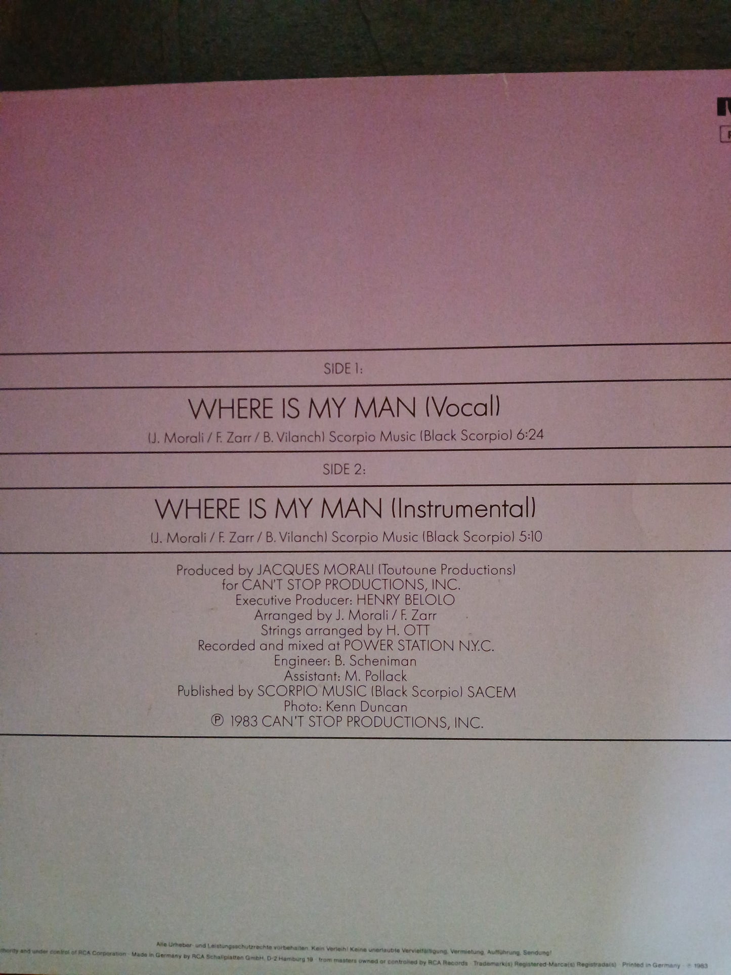 Eartha Kitt Where is my Man Maxi De Epoca VG+