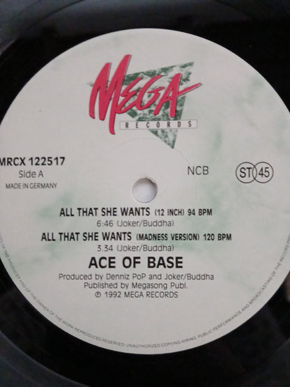 Ace of Base All That She Wants Maxi De Epoca VG+