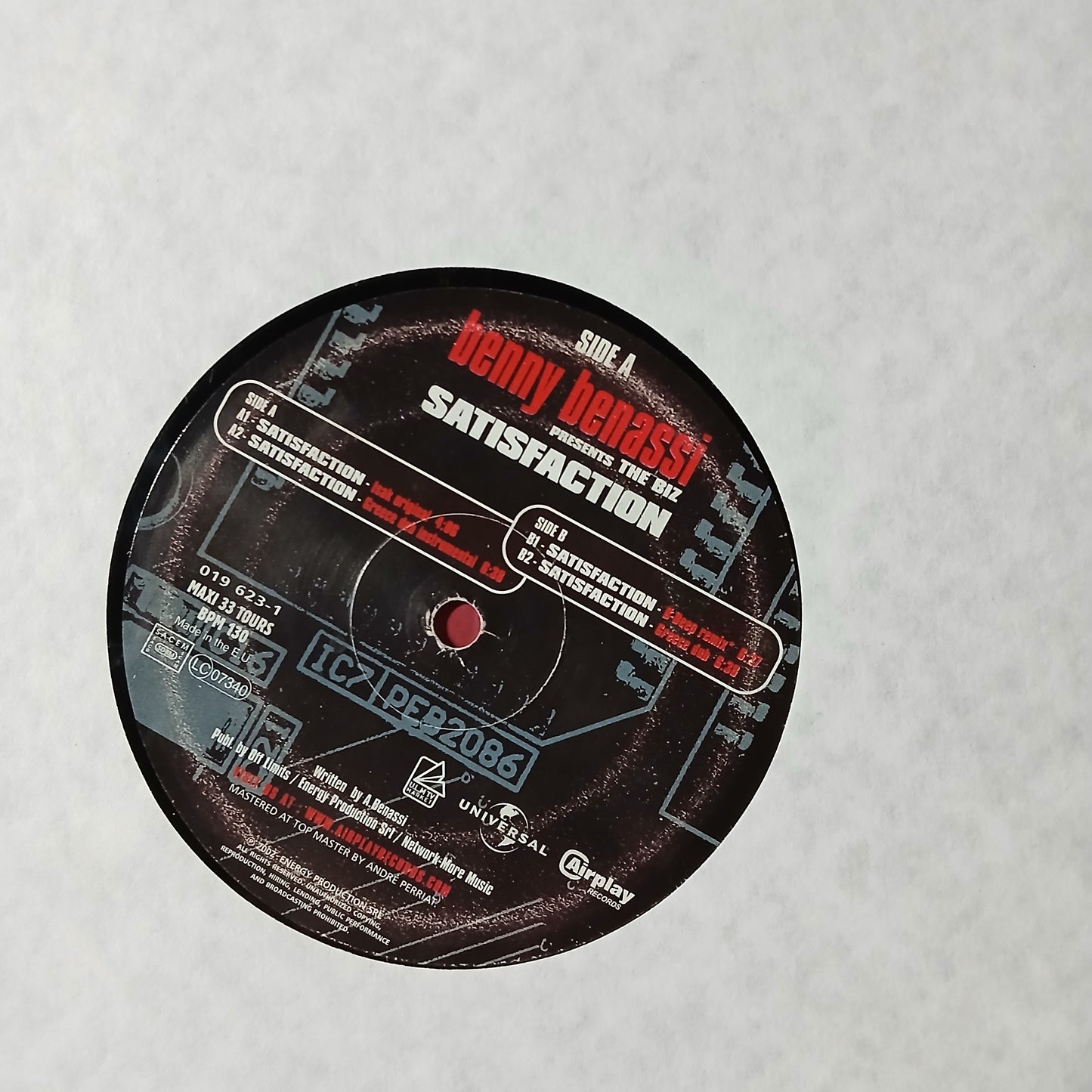 Benny Benassi Satisfaction Maxi De Epoca VG+