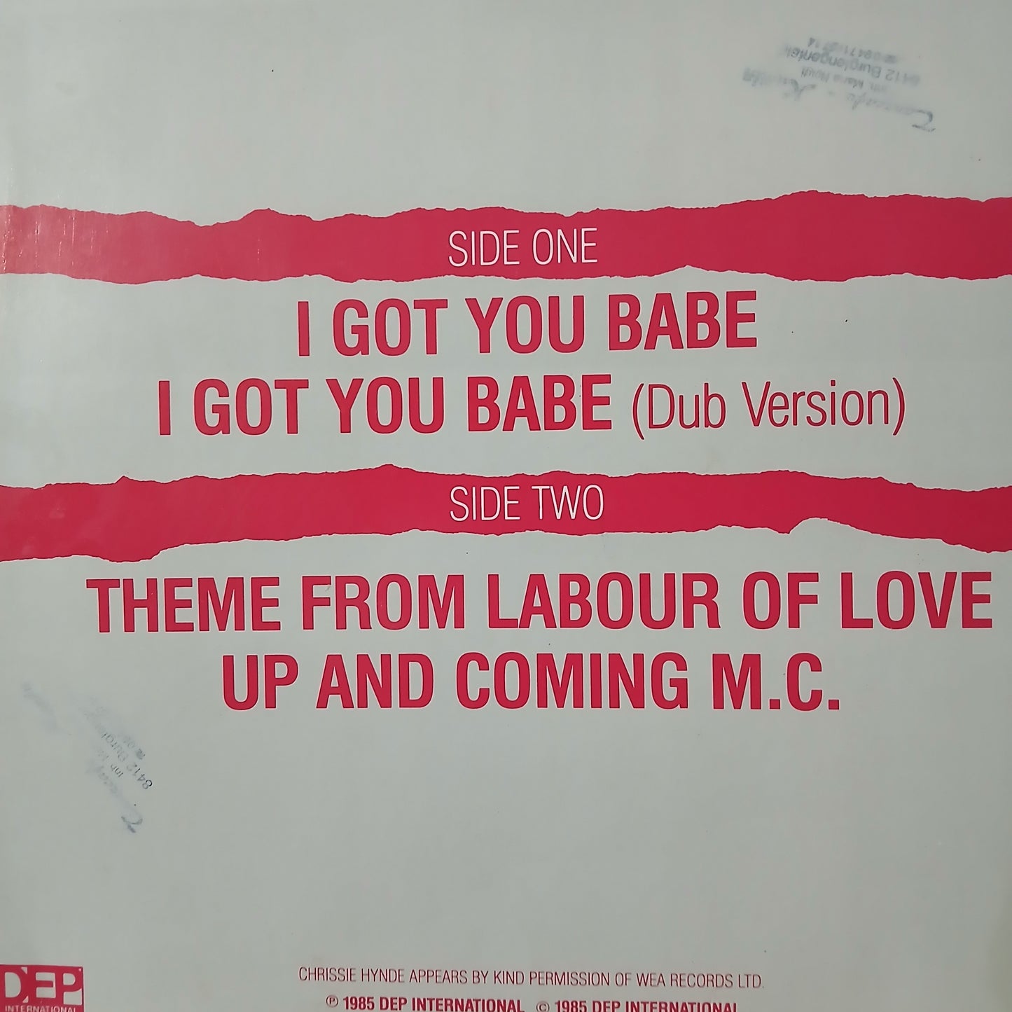 Ub40 I Got You Babe Maxi De Epoca VG+
