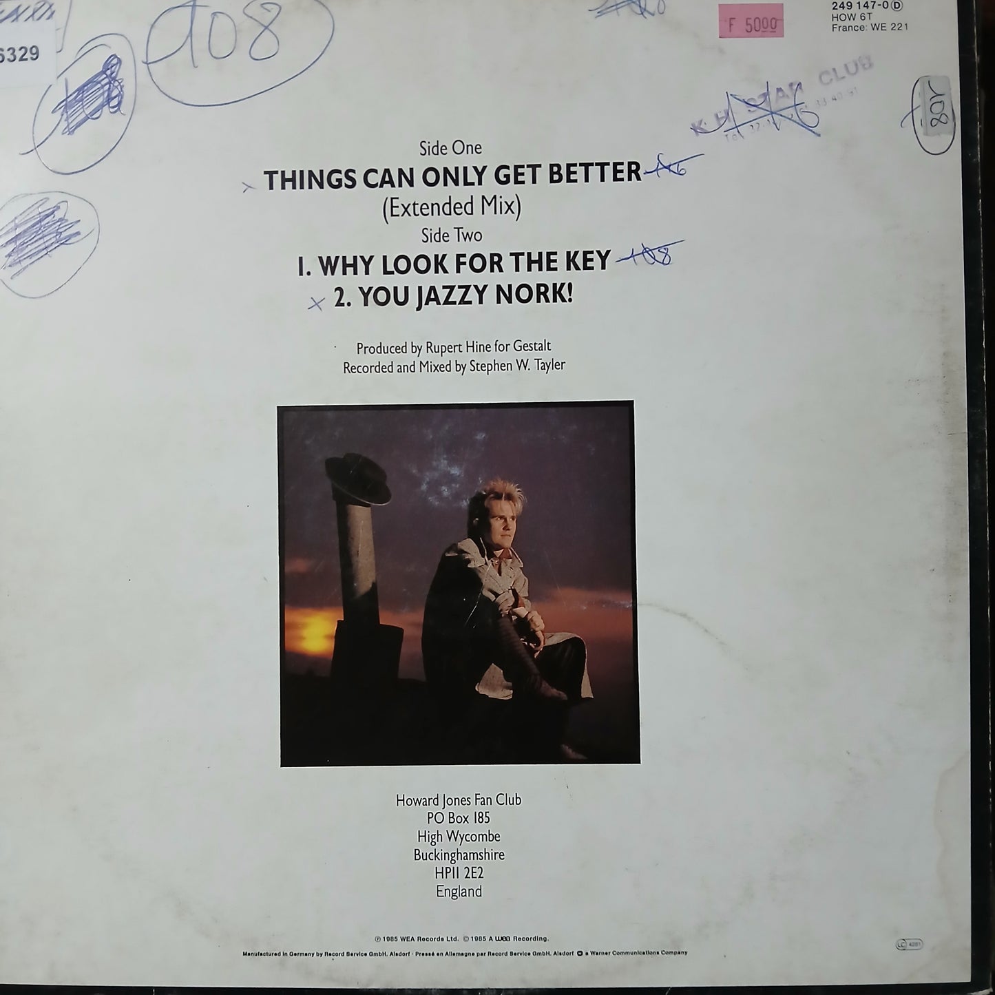 Howard Jones Things Can Only Get Better Maxi De Epoca VG+