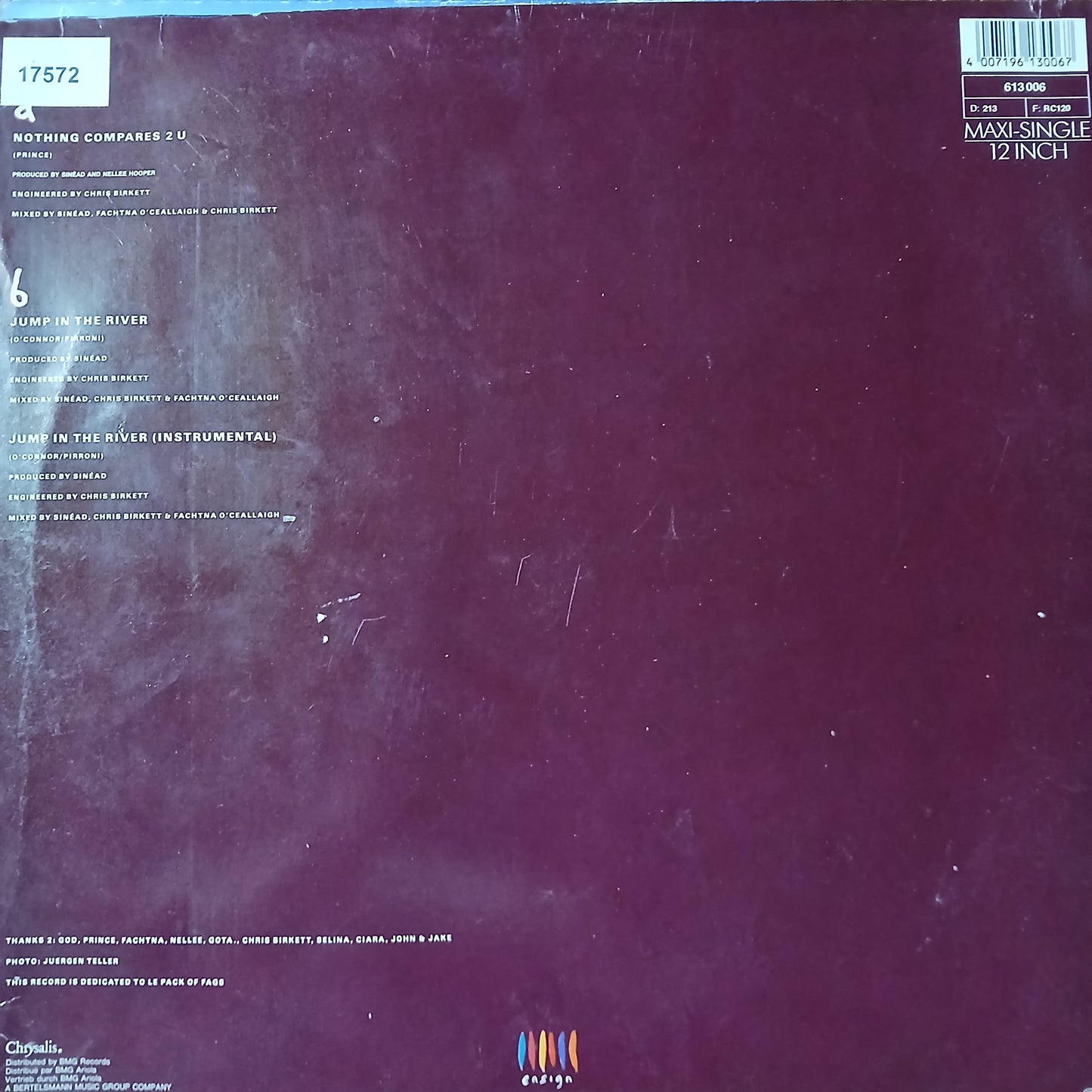 Sinnead O Connor Nothing Compares to You Maxi De Epoca VG+