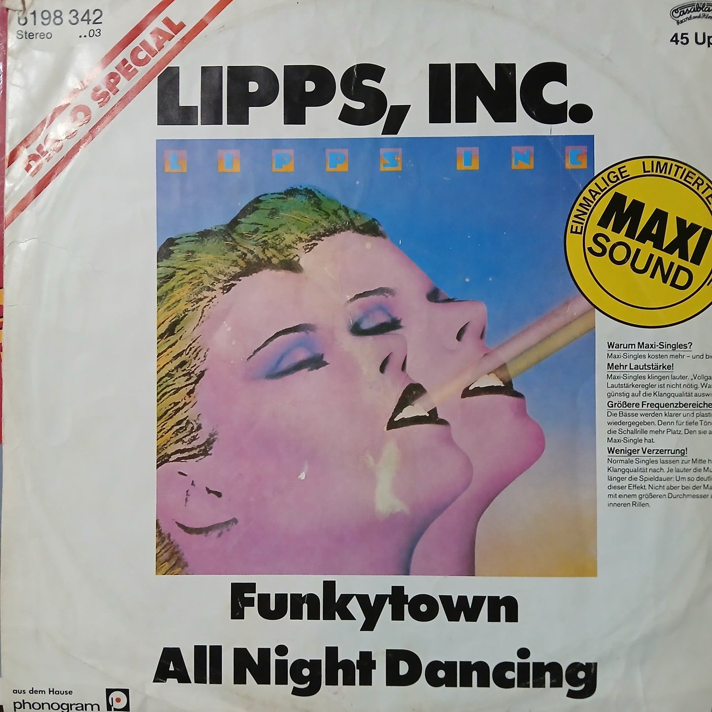 Lipps Inc Funkytown Maxi De Epoca VG+