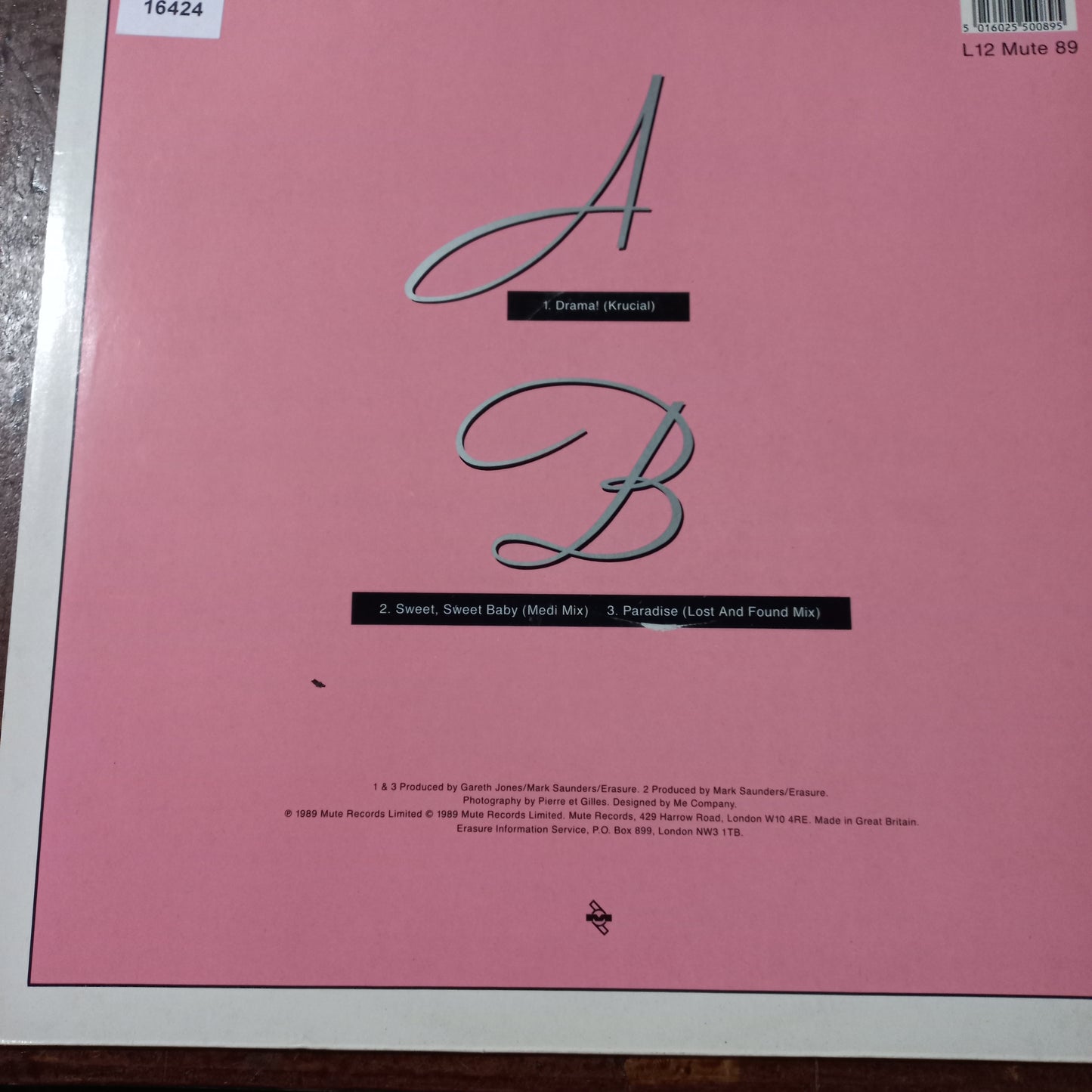 Erasure Drama Maxi De Epoca VG+