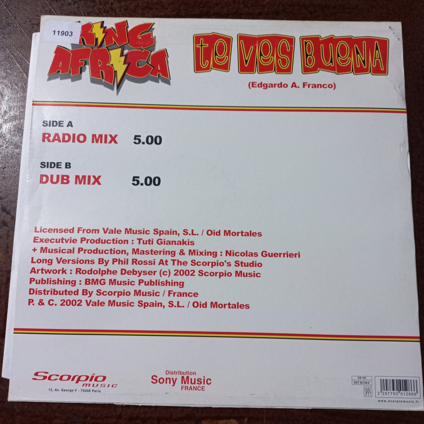 King Africa Te Ves Buena Maxi De Epoca VG+