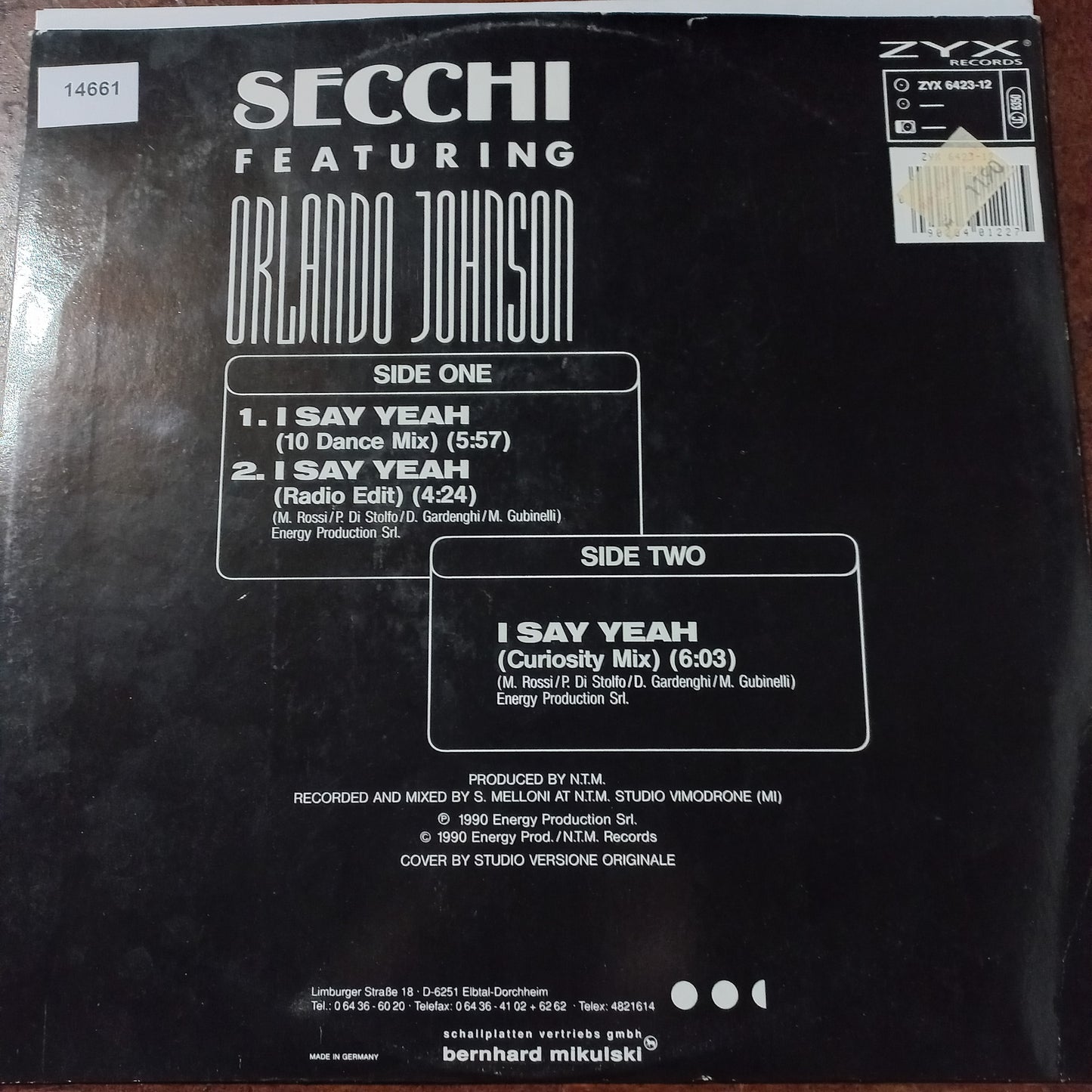 Secchi I Say Yeah Maxi De Epoca VG+