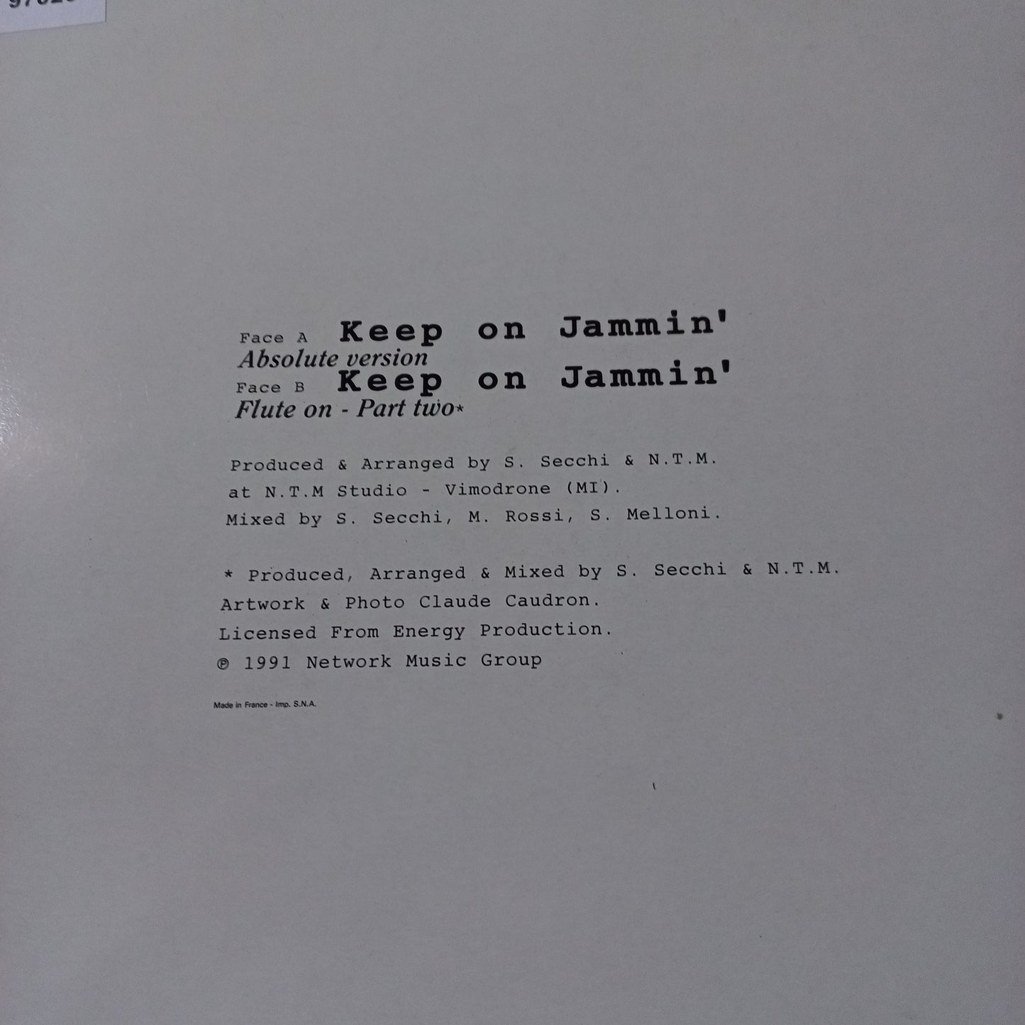 Secchi Keep On Jamming Maxi De Epoca VG+