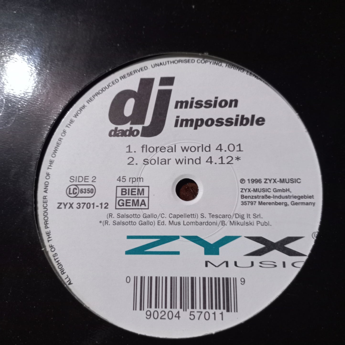 Dj Dado Mission Impossible Maxi De Epoca VG+