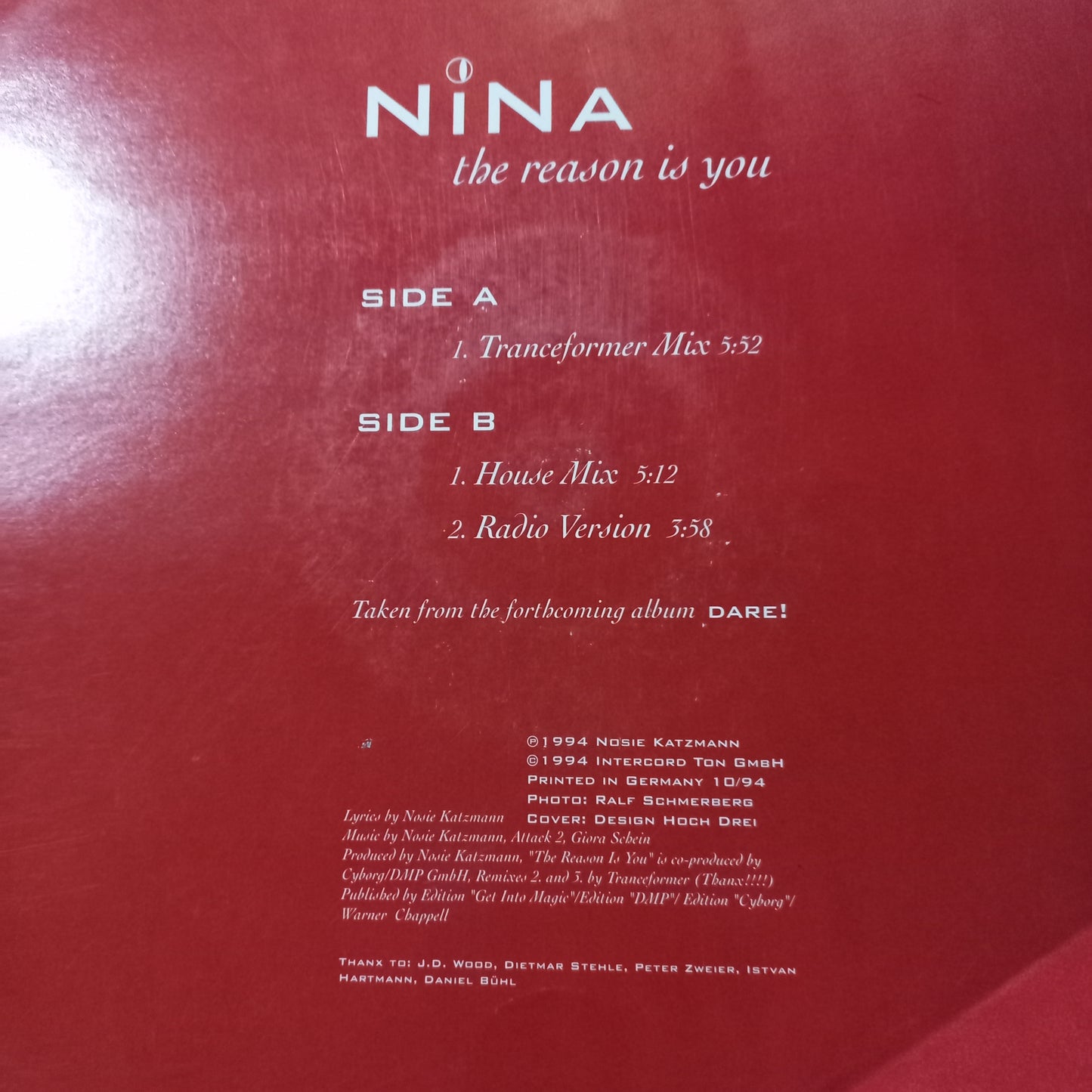 Nina The Reason is You Maxi De Epoca VG+