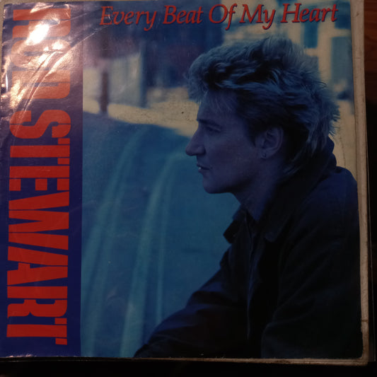 Rod Stewart Every Beat of My Heart Simple 7" 2da. Mano VG+