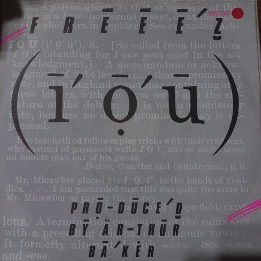 Freeez IOU Simple 7" 2da. Mano VG+