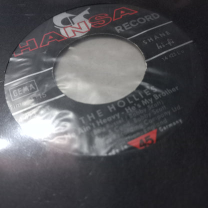 The Hollies He Aint Heavy Hes My Brother Simple 7" 2da. Mano VG+