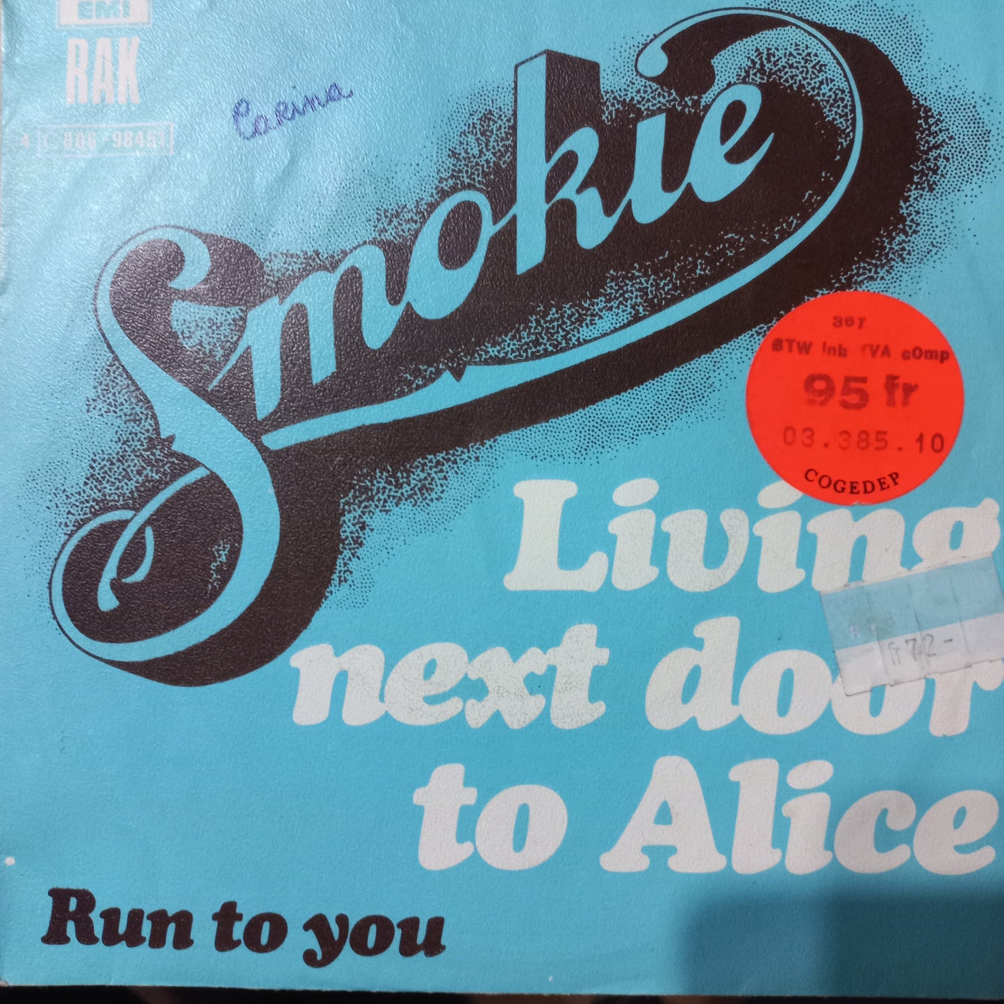 Smokie Living Next Door To Alice Simple 7" Vg+ De Epoca