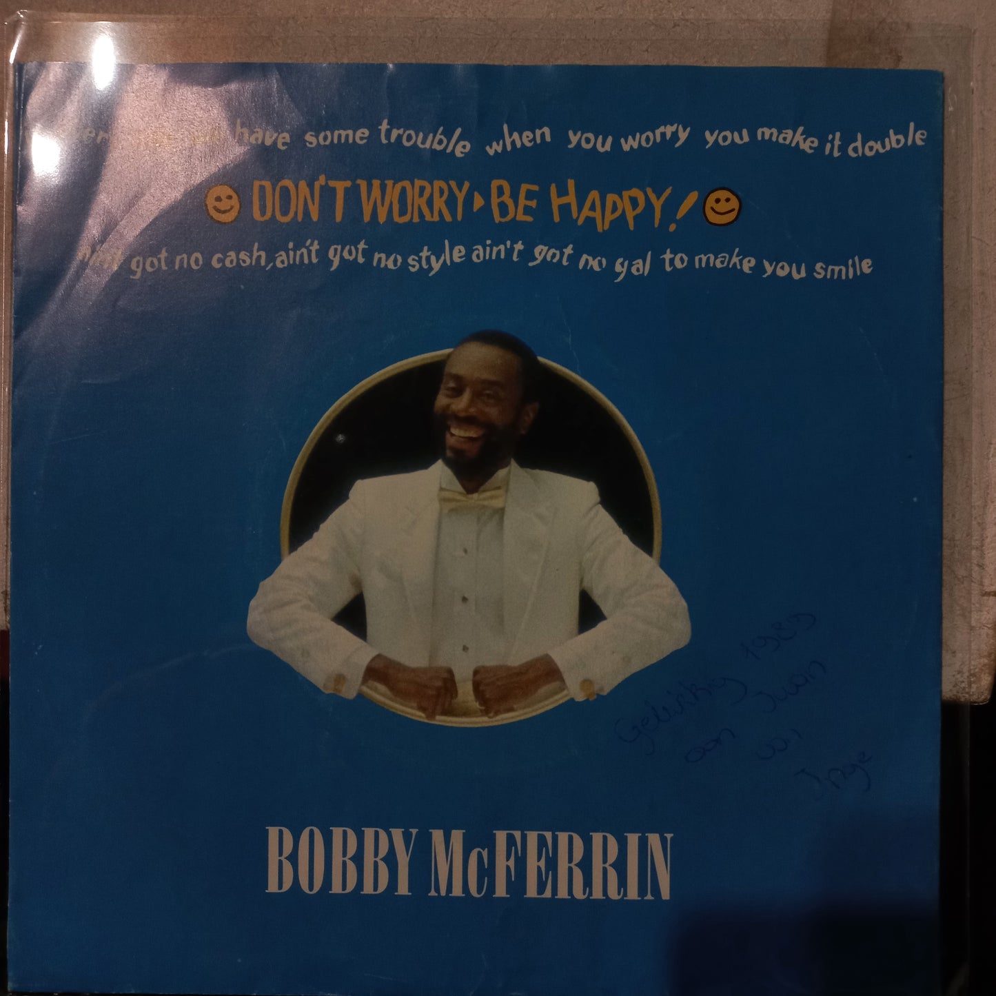 Bobby Mc Ferrin Dont Worry Be Happy Simple 7" 2da. Mano VG+