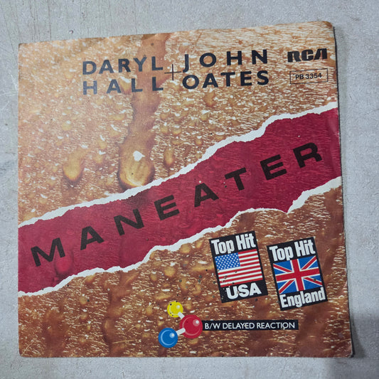 Daryl Hall And John Oates Maneater Simple 7" 2da. Mano VG+