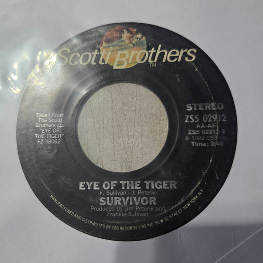 Survivor The Eye of the tiger Simple 7" 2da. Mano VG+