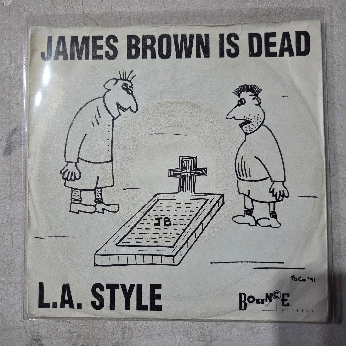 L.A. Style James Brown Is Dead Simple 7" 2da. Mano VG+