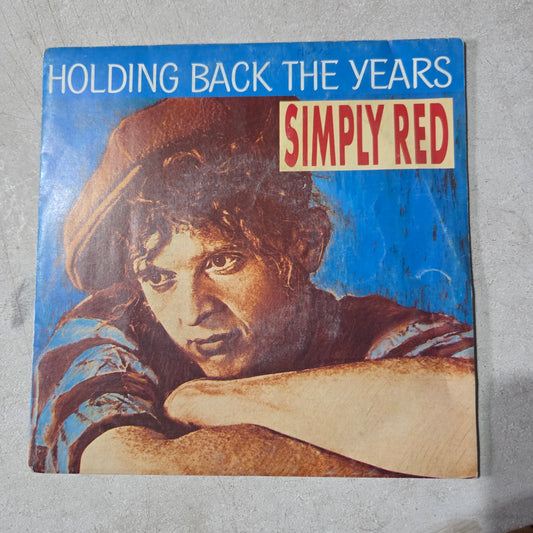 Simply Red Holding Back the Years Simple 7" 2da. Mano VG+