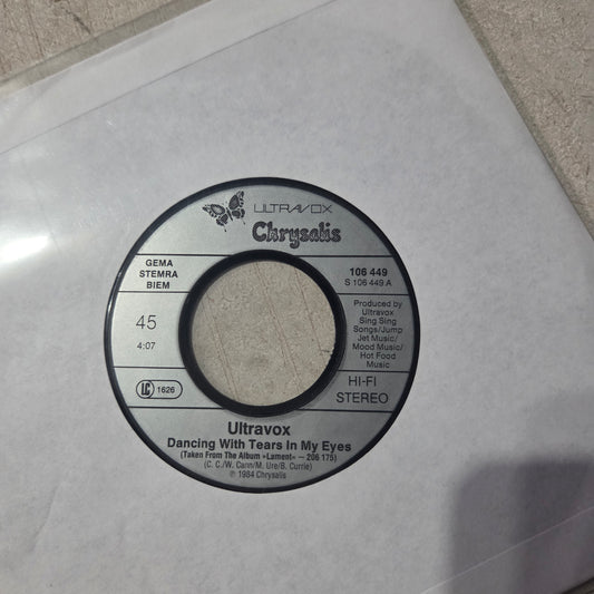 Ultravox Dancing With Tears in my Eyes Simple 7" 2da. Mano VG+