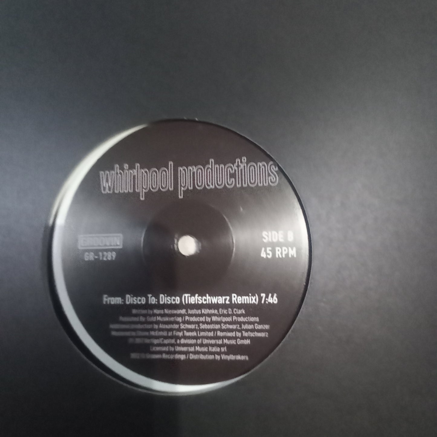 Whirpool Production From Disco to Disco Maxi Near Mint Inmaculado Estado Disco y Tapa