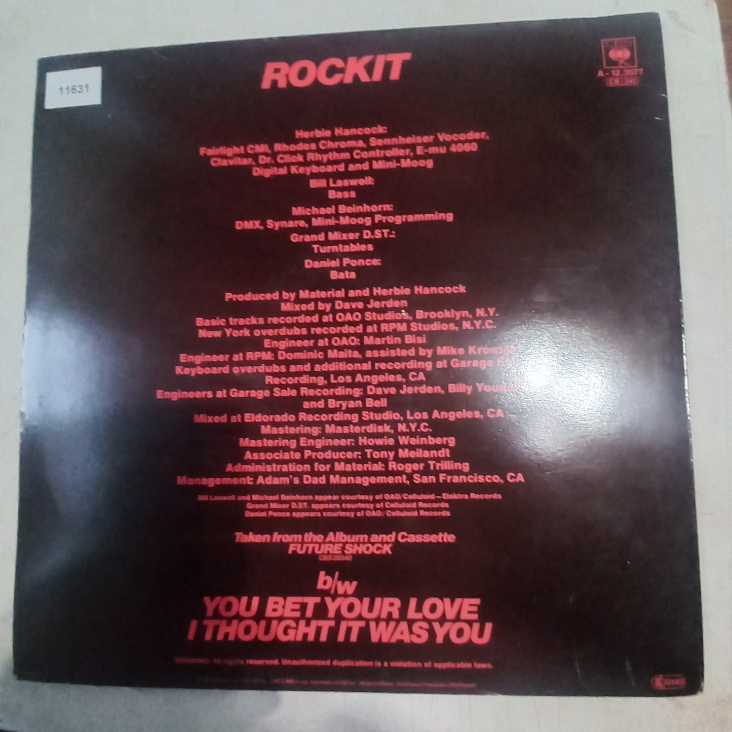 Herbie Hancock Rock It Maxi de Epoca VG+