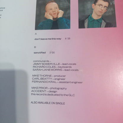 Communards Dont Leave Me This Way Maxi de Epoca VG+