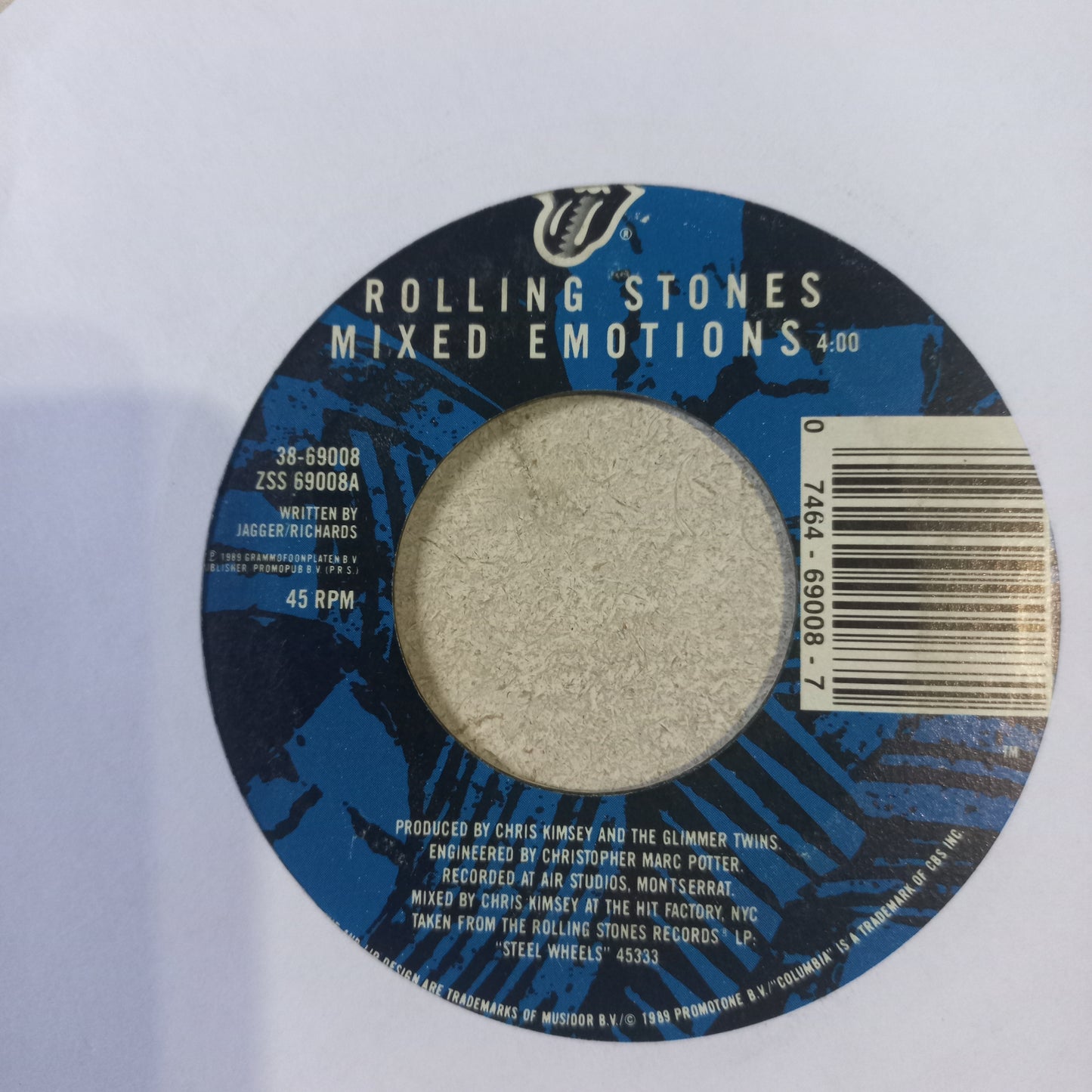 Rolling Stones Mixed Emotions Simple 7" Vg+ De Epoca
