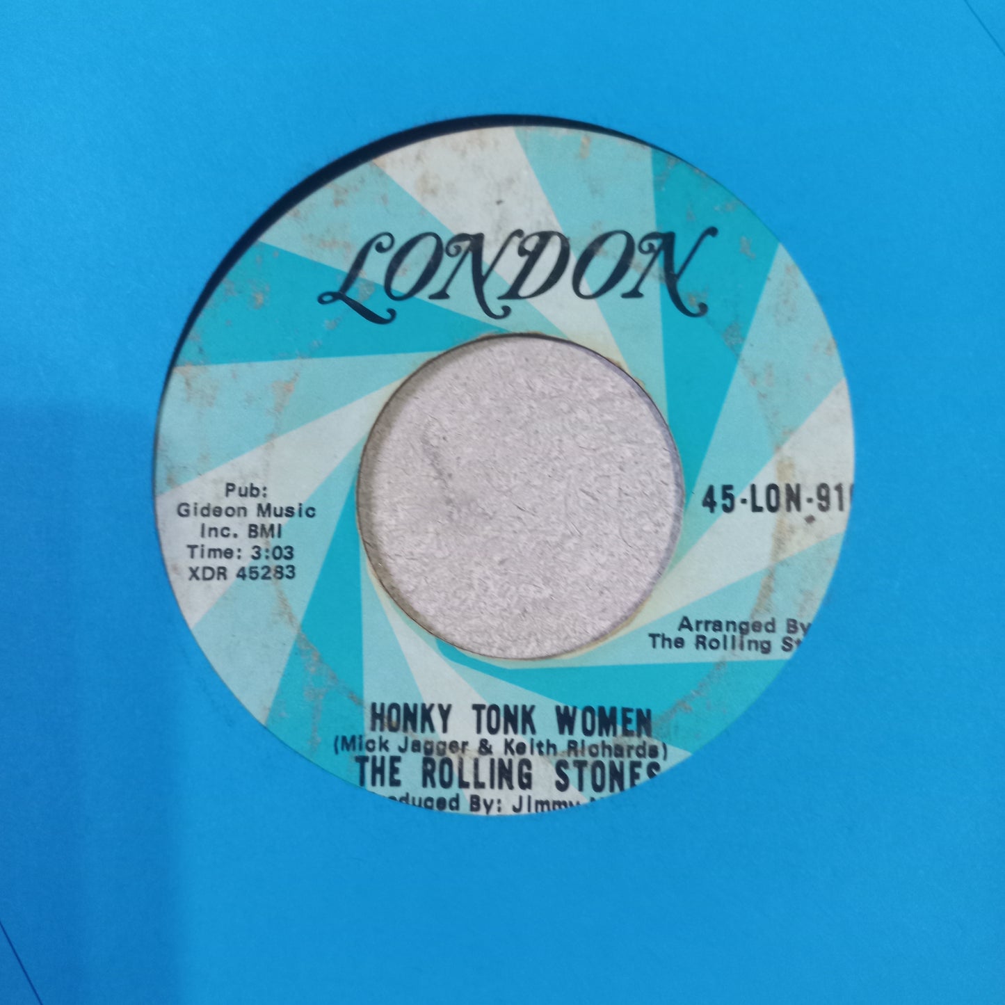The Rolling Stones Honky Tonk Woman Simple 7" Vg+ De Epoca