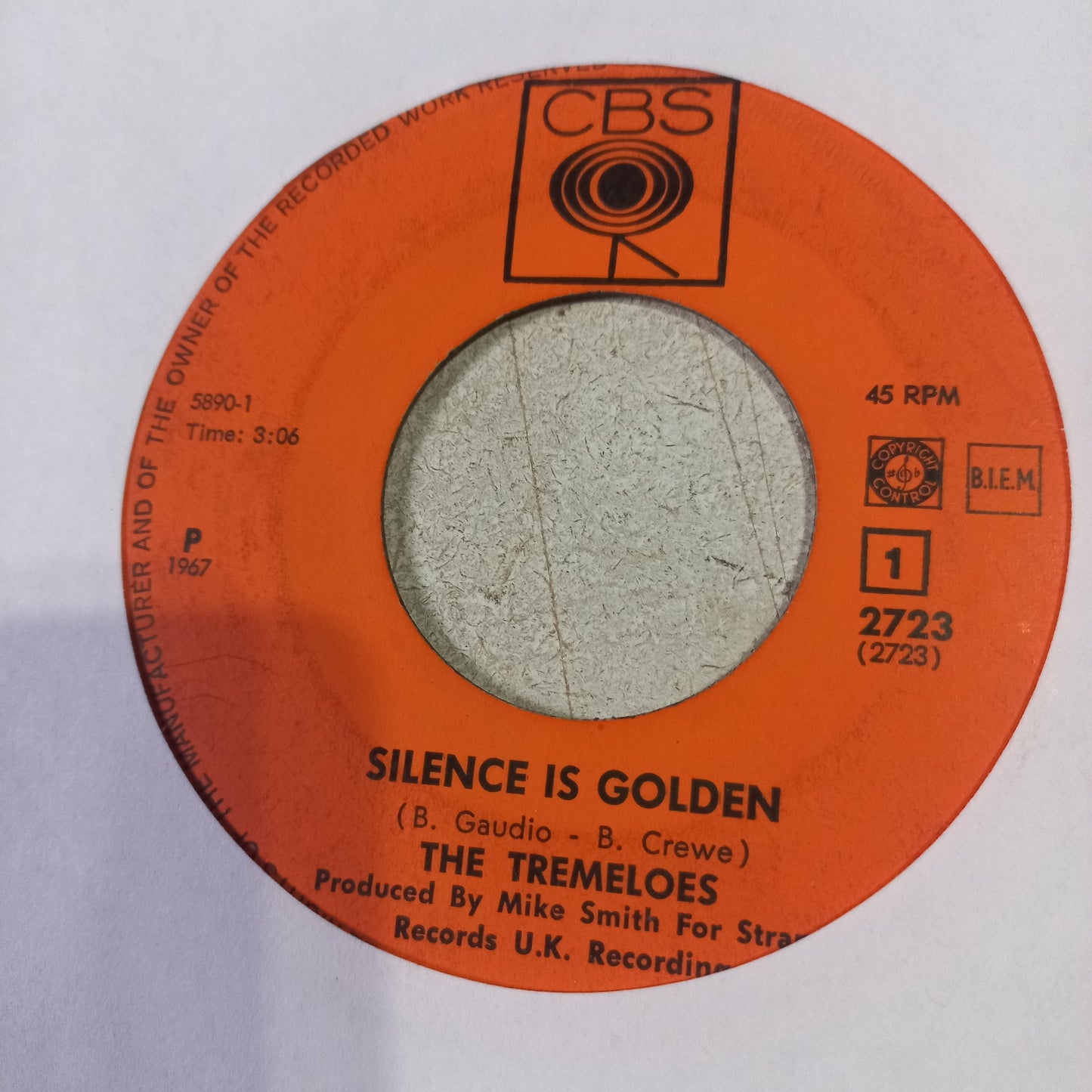 The Tremeloes Silence Is Golden Simple 7" Vg+ De Epoca